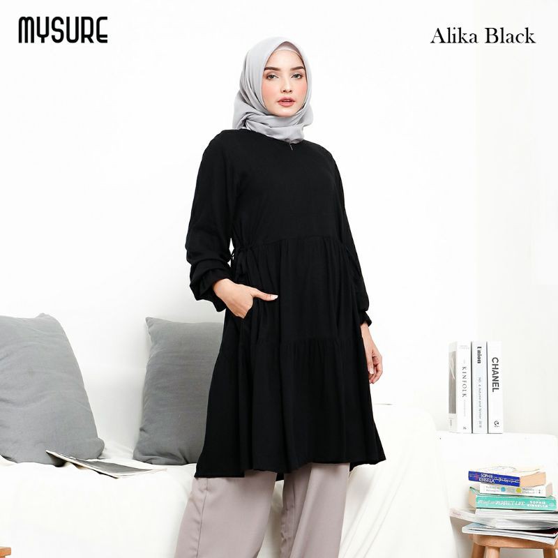 TUNIK PANJANG REMPEL POLOS RAYON ALICA TUNIK