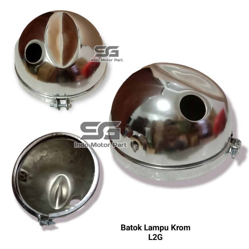 Batok Lampu Pesek L2G Batok Lampu Press L2G Krom