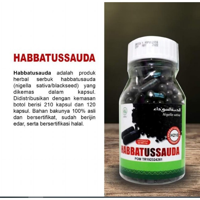 HABBATUSSAUDA Herbal Niaga Utama HNU 210 Kapsul | Habatusauda | ORIGINAL