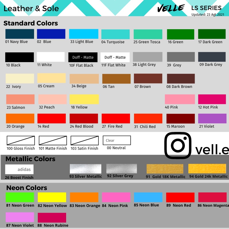Cat sepatu kulit leather - cat sol midsole sepatu - leather paint  - Velle LS-1