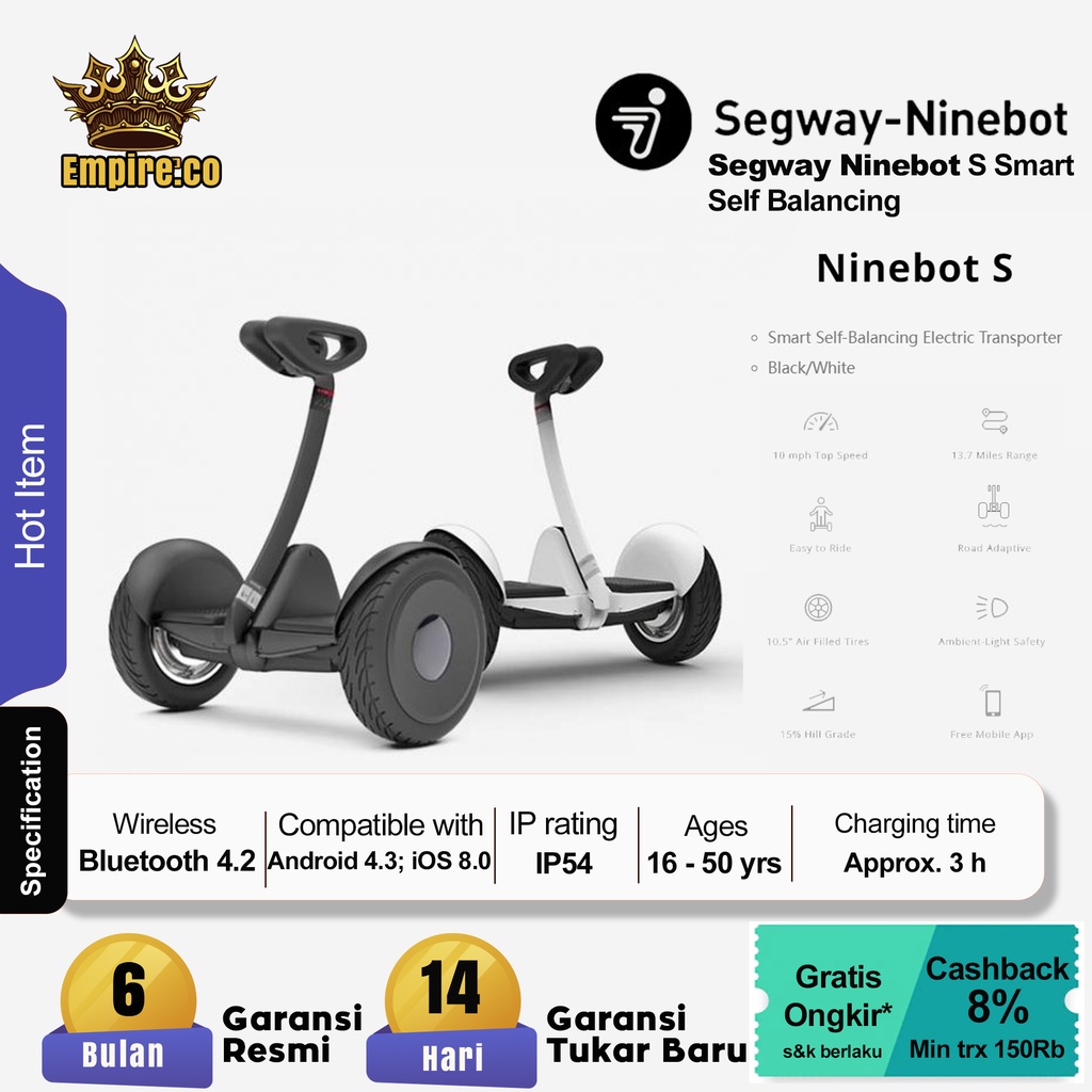 Segway Ninebot S Smart Self-Balancing Electric Transporter