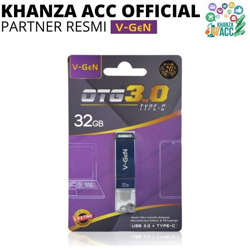 KHANZAACC VGEN Dual USB OTG 32GB Flashdrive 3.0 Type C
