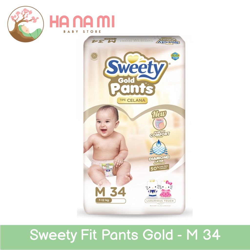 Sweety Fit Pants Gold M 34  (7 - 12kg)