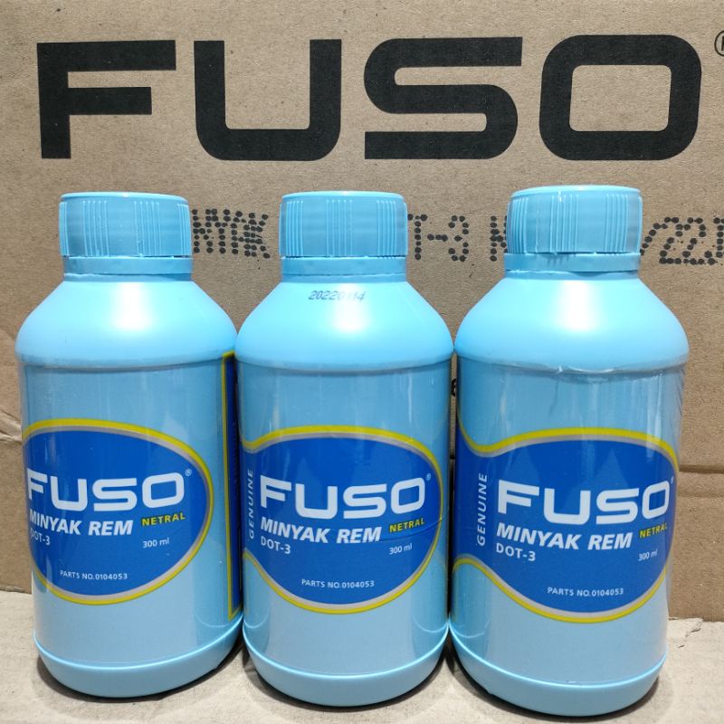 Minyak Rem FUSO 300ml DOT 3 Warna Putih / Bening Brake Fluid Oli Rem Minyak Rem 300ml Motor / Mobil