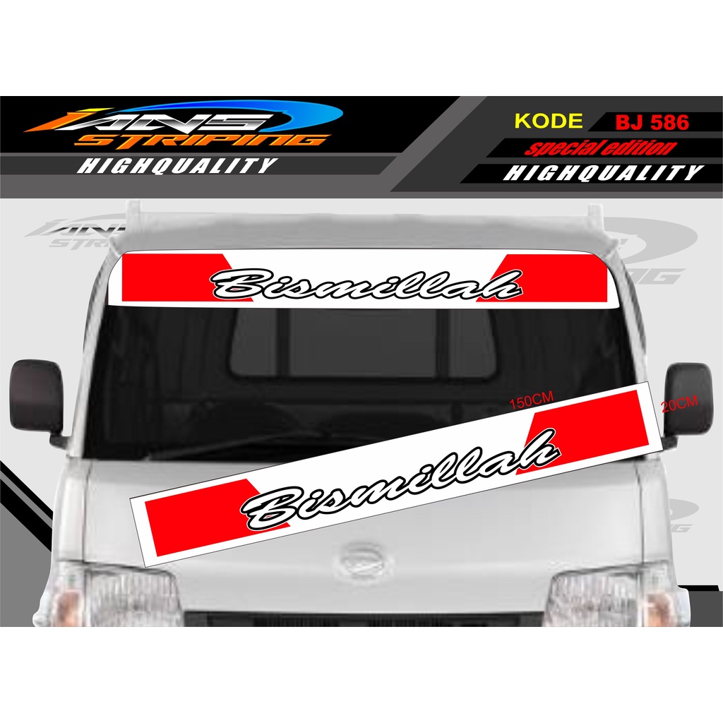 STIKER KACA DEPAN MOBIL L300 / GRANDMAX / PICK UP / CARRY / STIKER KACA DEPAN MOBIL PICK UP / DECAL STIKER PICK UP BJ586