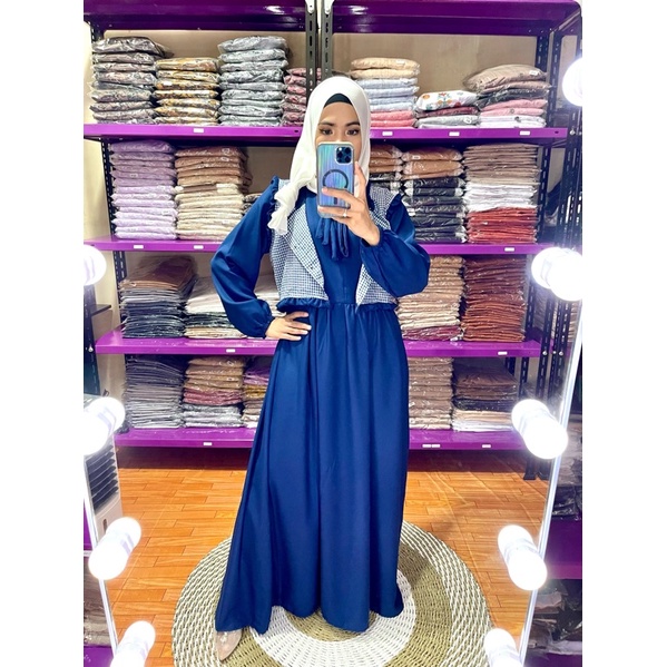 Kaira Set 2 in 1 Gamis Dan Outer Rompi Terpisah Busui Friendly Bahan Lembut Ukuran L