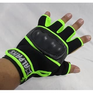 Sarung Tangan Biker Half Warna/Sarung Gloves Sport/Motorcycle ALPANS kualitas ok