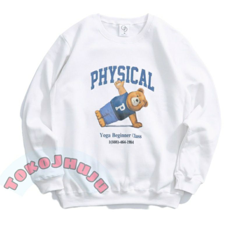 (versi) BASIC SWEATER NCT Mark Lee style PHYSICAL BEAR BEGINER YOGA DTF