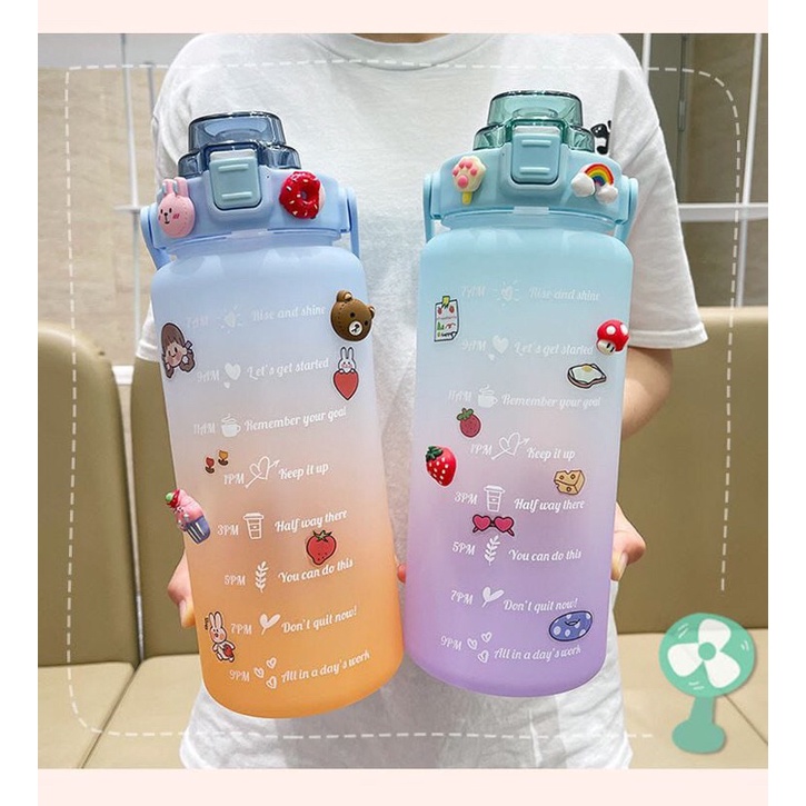 botol minum 2 liter food grade stiker 2d & 3d