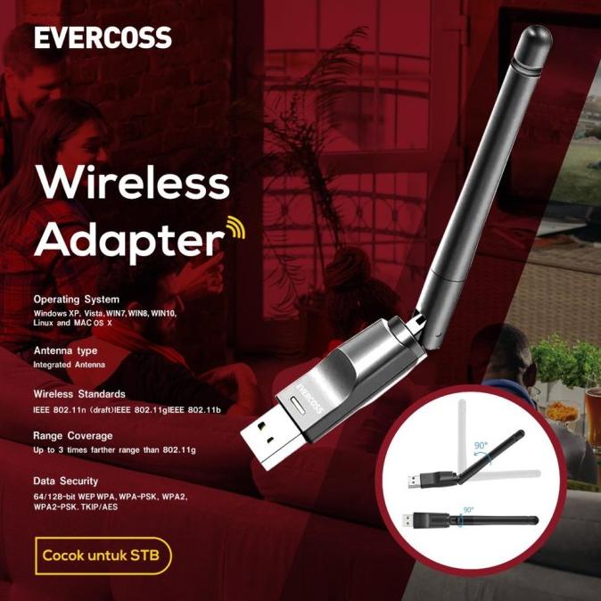 Evercoss Usb Wifi Dongle Untuk Stb Laptop Pc - Murah