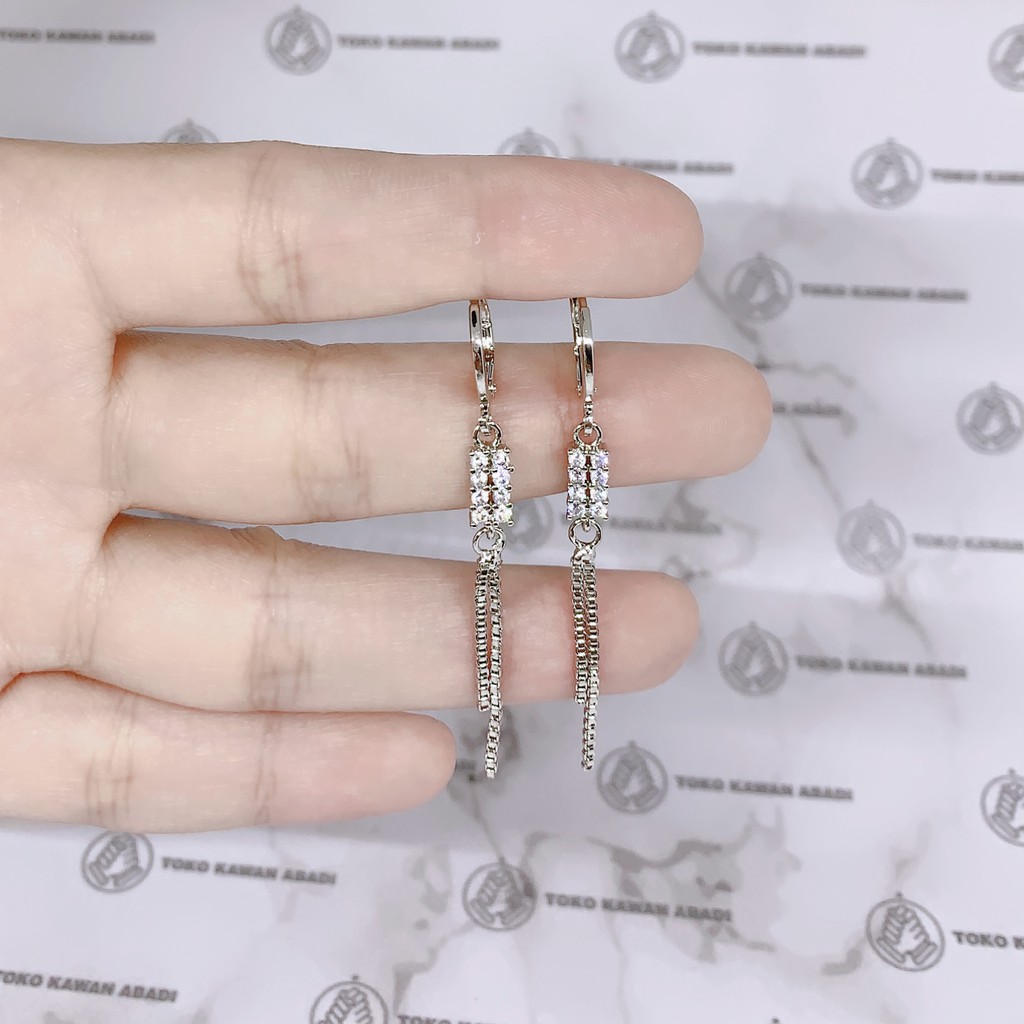 Anting Xuping Silver Perhiasan Fashion Wanita Model Permata Love *50