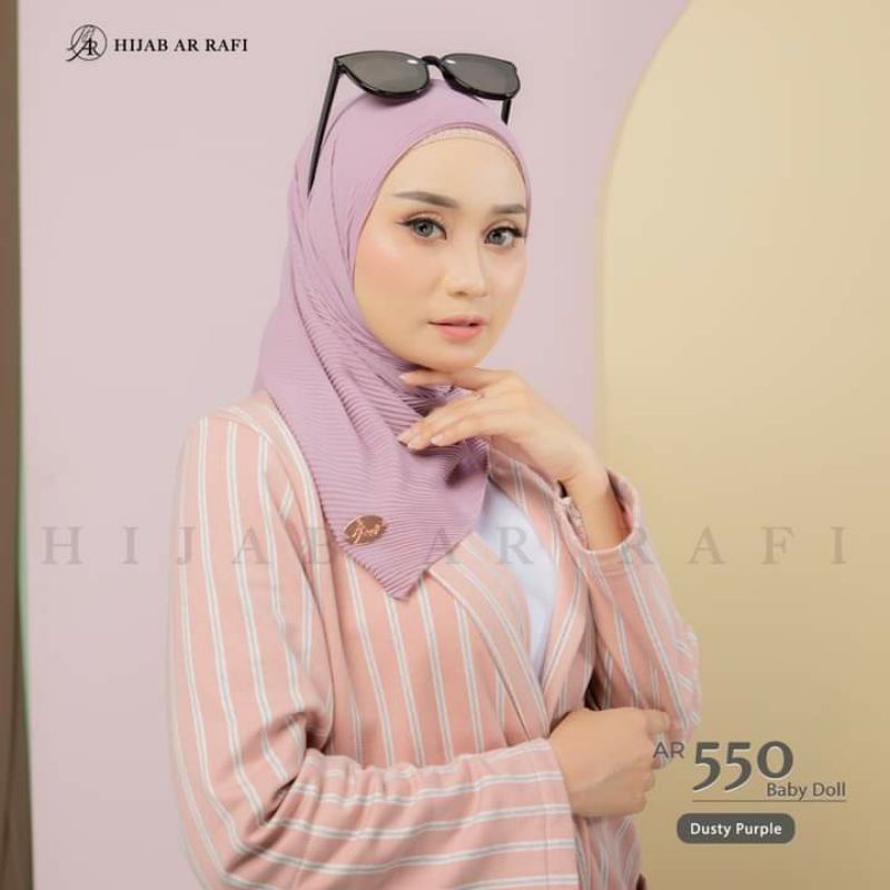 hijab jilbab kerudung segi empat full pliskit terbaru ORI ArRafi AR 550  terlaris nyaman  rabbani