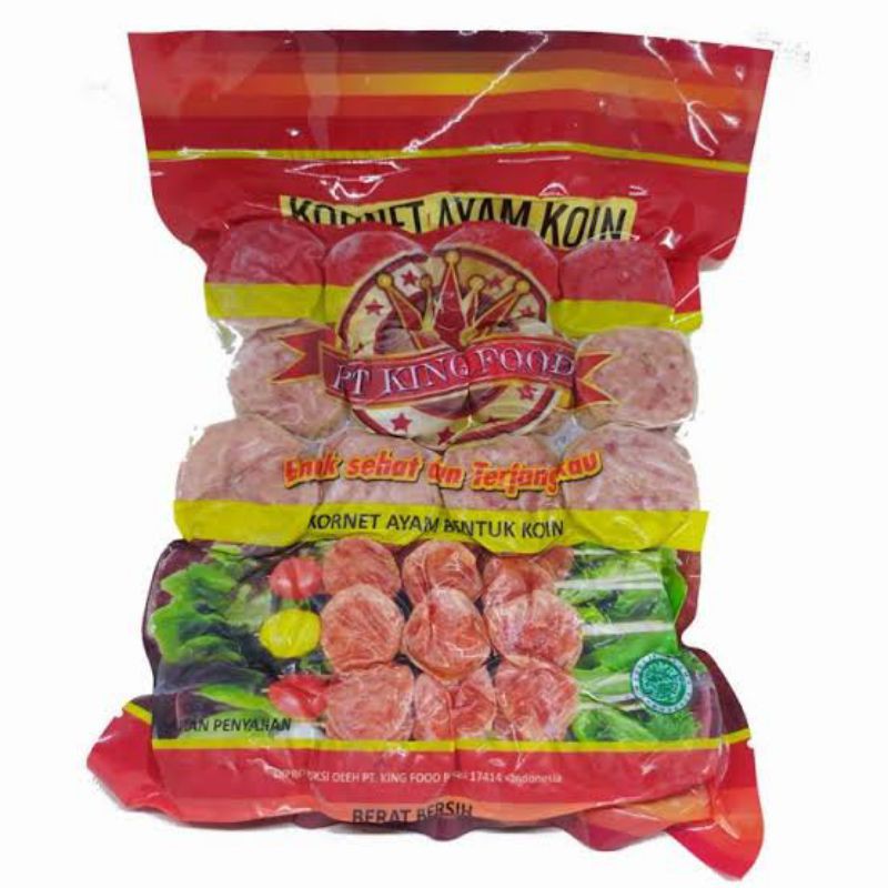 Kornet 1kg Kingfood /kornet Kingfood 450gr/Kornet Coin Ayam 40pcs mini/Kornet Sapi