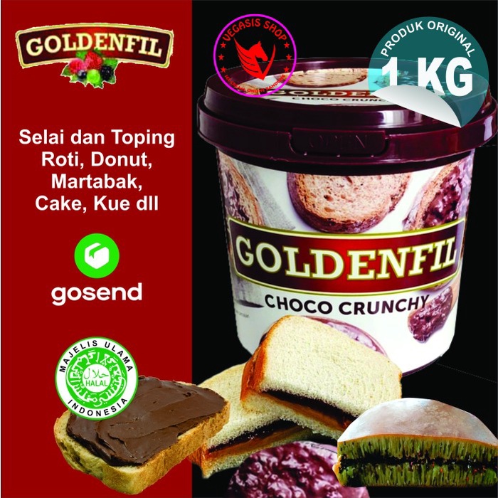 Jual Jual Selai Toping Donut Roti Goldenfil Choco Crunch 1 Kg Shopee