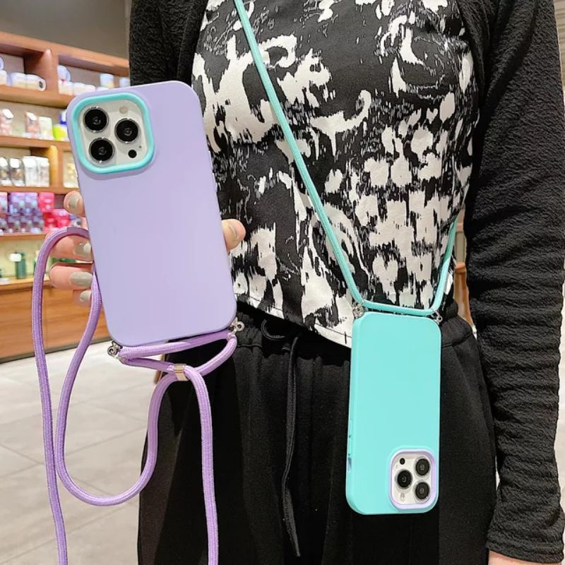 0005 VVV CASE SLING CASE 3 in1 pastel doff OPPO A36 A3s A5s A12 A7 A11k A11X A76 A96 A52020 A92020 R