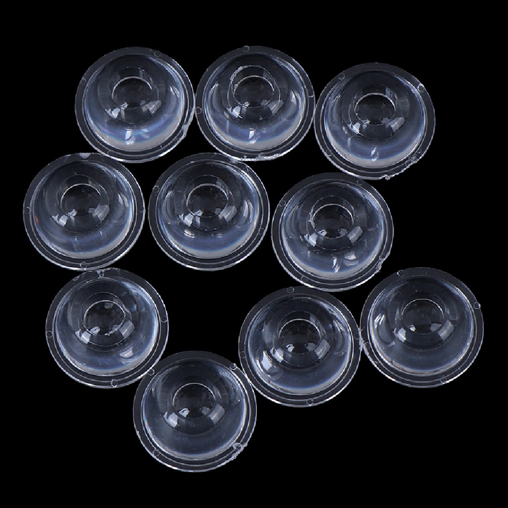 10 Pcs Lensa Kaca Optik led Reflektor collimator 20mm 10 / 30 / 60 / 90 / 120 Derajat