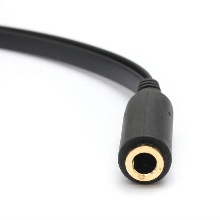 Kabel Splitter Audio Jack 3.5mm Female ke Dual 3.5mm Male HiFi Mic+Hear Headphone L43ROVTOP Grab