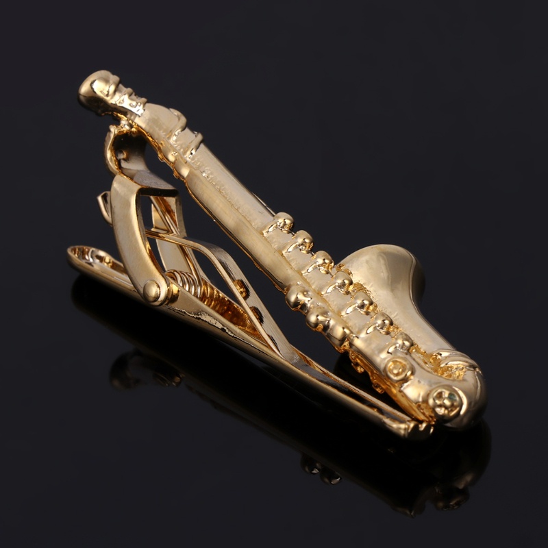 Siy Klip Jepit Dasi Pria Desain Saxophone Kreatif Untuk Hadiah Pernikahan