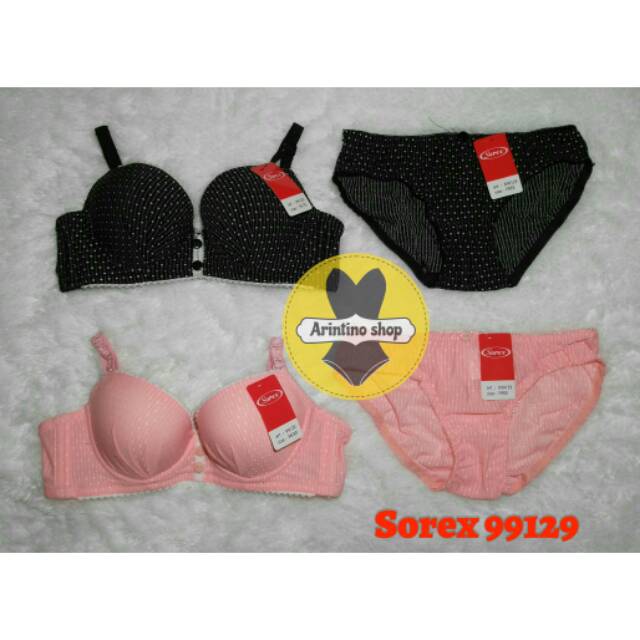 (1set) Bh Bra Set Sorex 99129 Motif (CUP A) | Bra Satu Set | Bra Busa Kawat |