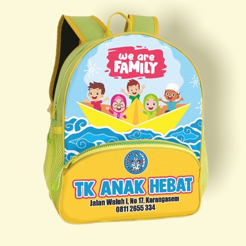 

Tas Anak Custom - Tas Anak PAUD/TK Tema Sekolah Muslim 21 [KidBags Kantong] - 1 HARI JADI