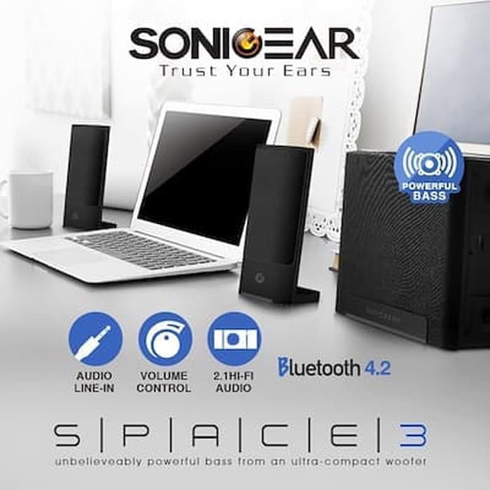 SONIC GEAR Speaker 2.1 Bluetooth SPACE 3