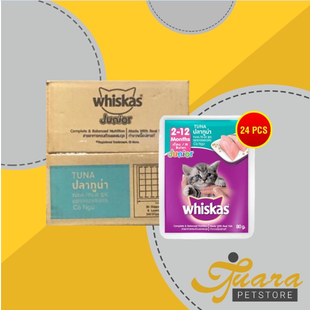 Makanan Basah Kucing Whiskas Sachet Pouch Grosir Dus isi 24 PCS 85 GR