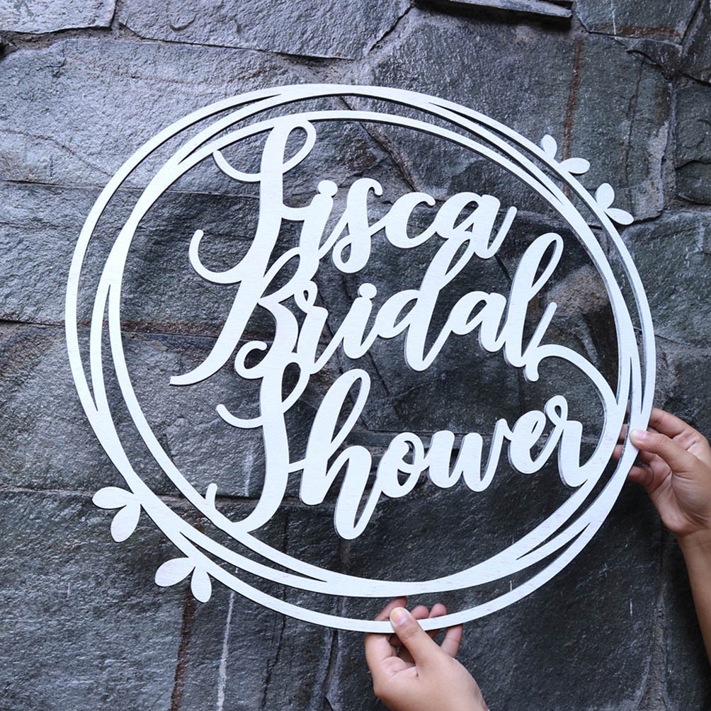 Round Name Plaque | FREE CUSTOM | Papan Nama Ulang Tahun