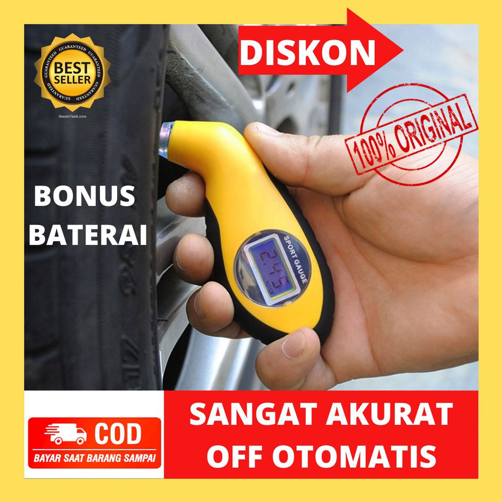 Pengukur Tekanan Ban Mobil Digital - 1412