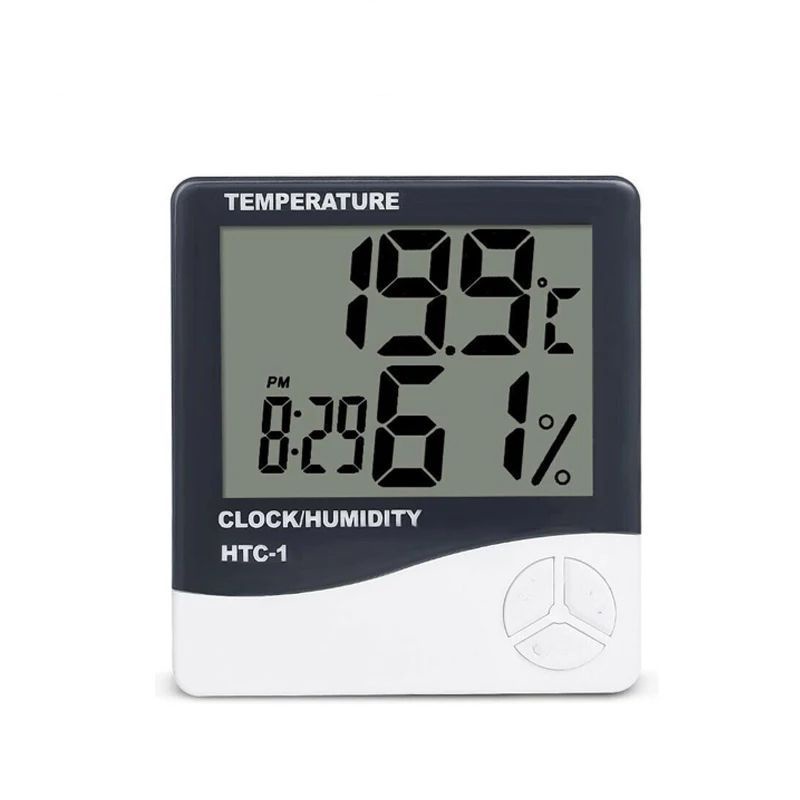 HTC 1 HTC 2 Digital Thermometer Hygrometer Jam htc1 htc2 Room temperature Lcd besar