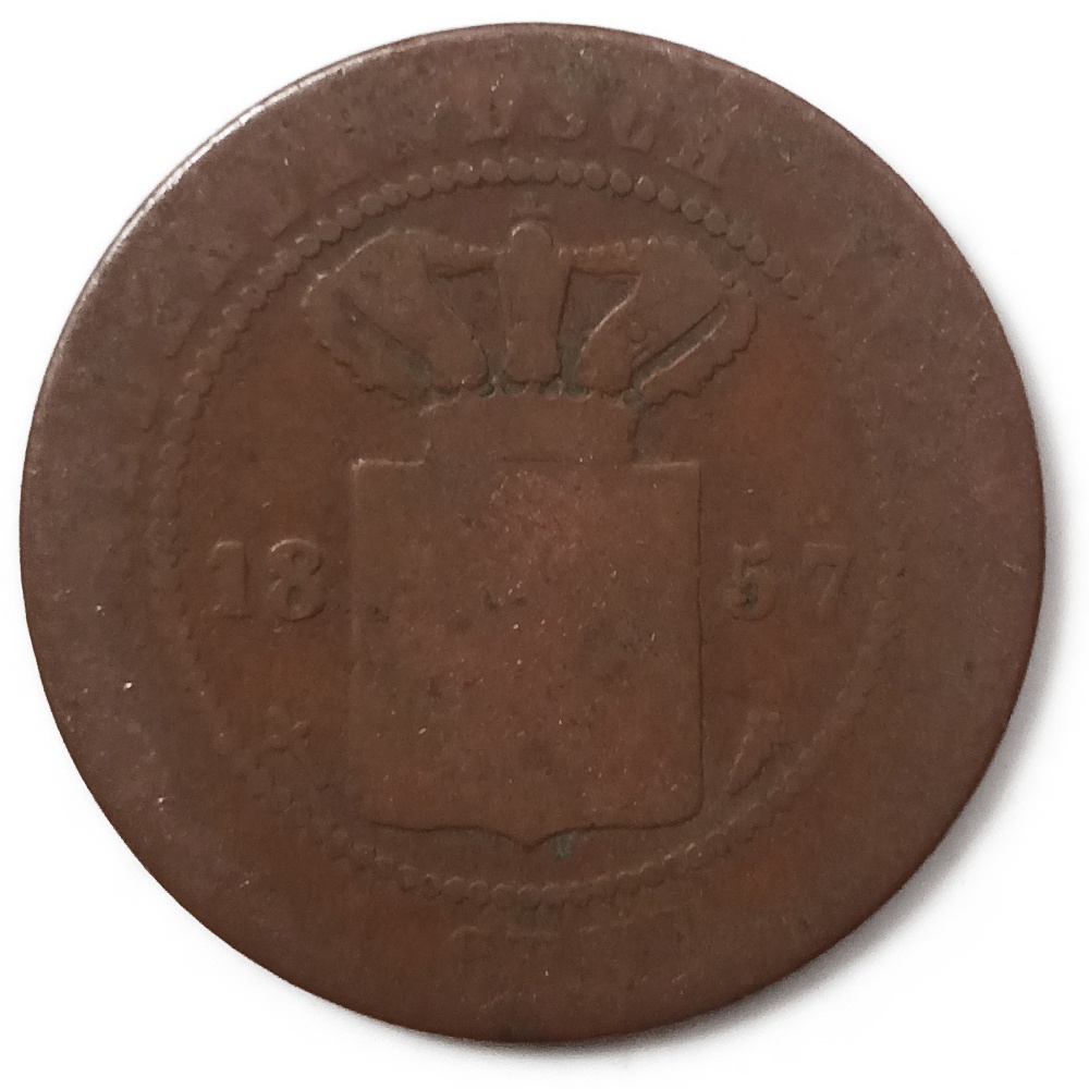 Koin 1 Cent Nederlandsch Indie 1857 SKB10