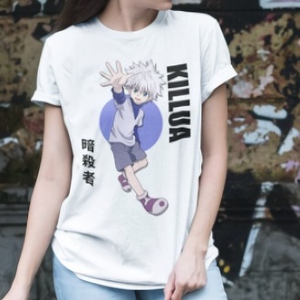 Tshirt Killua Kanji Anime Manga Hunter X Hunter Unisex