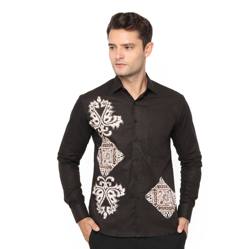 Agrapana Siwarka Slim Fit Kemeja Batik Cap Lengan Panjang