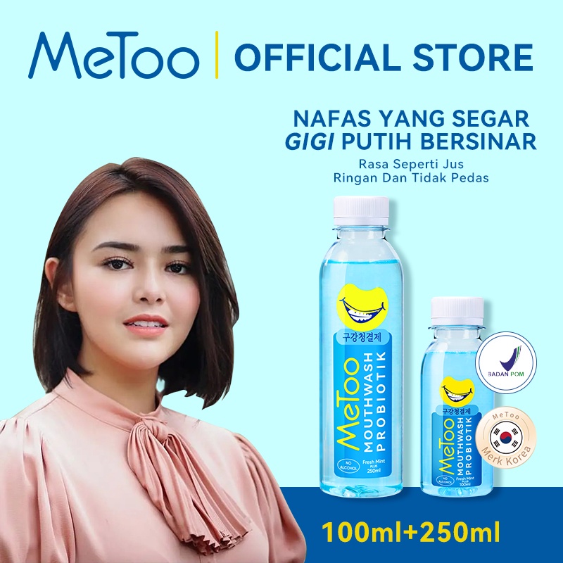 METOO Obat Kumur / Mouthwash Fresh Mint / Penyegar Mulut Probiotik 100ml