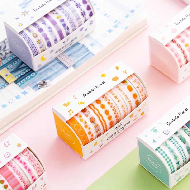 

10 Rolls Masking Tape Washi Bentoto Scrapbook Decoration
