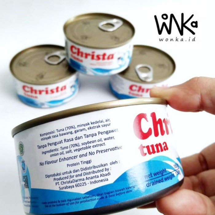 

Gg01Hh Christa - Tuna Chunk In Vegetable Oil 185Gr - Christa Tuna Kaleng Ds01Gkk