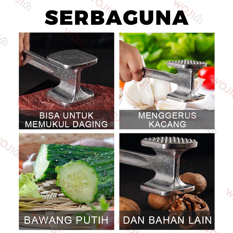 Pemukul Palu Gepukan Pengempuk Daging Meat Hammer Stainless Steel Tenderizer