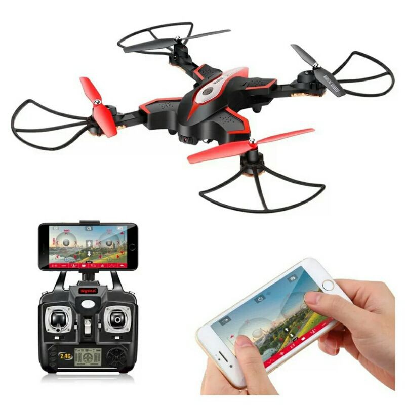 SYMA X56W KAMERA WIFI FPV 720 ALTITUDE HOLD DRONE POLDABLE HITAM