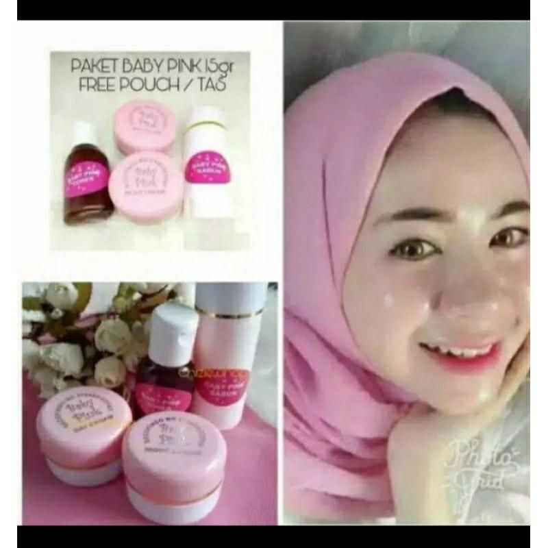 [1 Set] Cream Baby Pink / Paket Babypink Sucofindo - 15gr Krim Perawatan Wajah 4 in 1 Day Night Cream Toner Facial Wash | Pemutih Pengencang Wajah Glowing Cantik Cerah Bersinar | Pengecil Pori Penghilang Jerawat Skin Care - Original