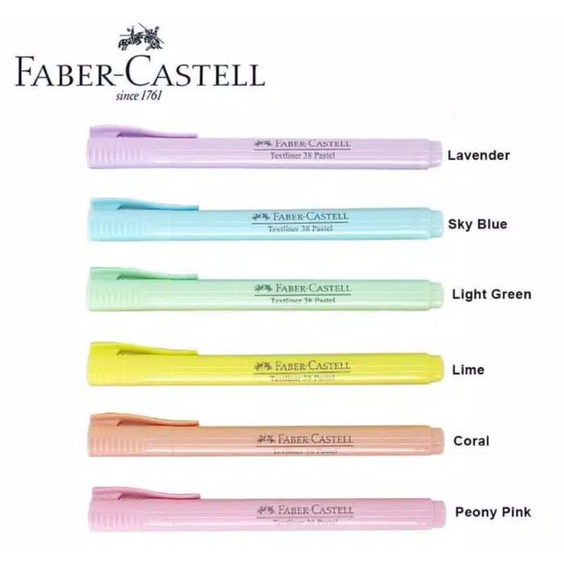 

Highlighter / Textliner 38 Pastel Faber Castell Set 6 Colors