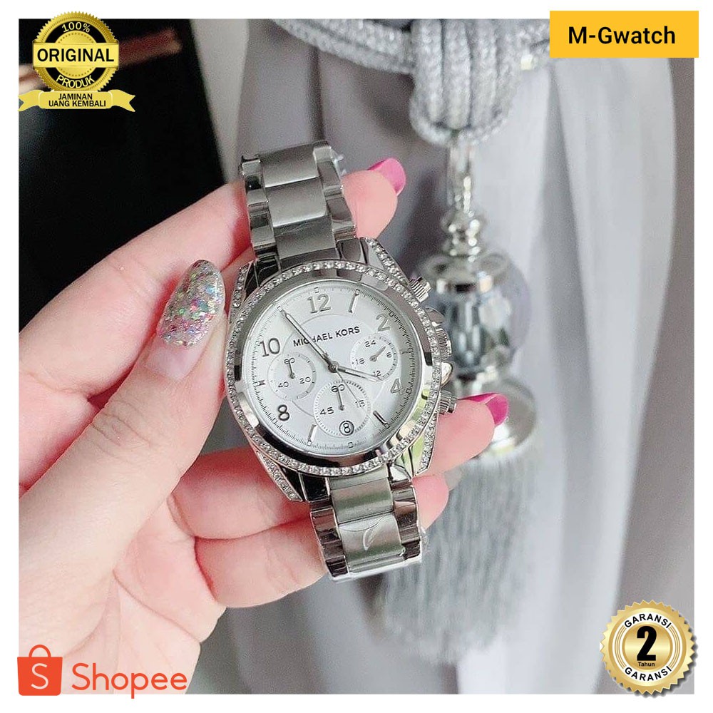 [ ORIGINAL ] MICHAEL KORS JAM ANALOG MK 5165 - MK5165 STAINLESS STEEL