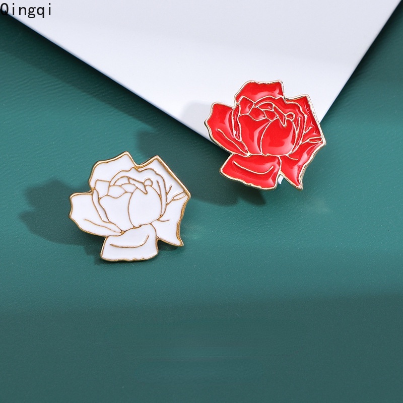 Bros Pin Enamel Bentuk Bunga Matahari Mawar Peony Camellia Untuk Pakaian