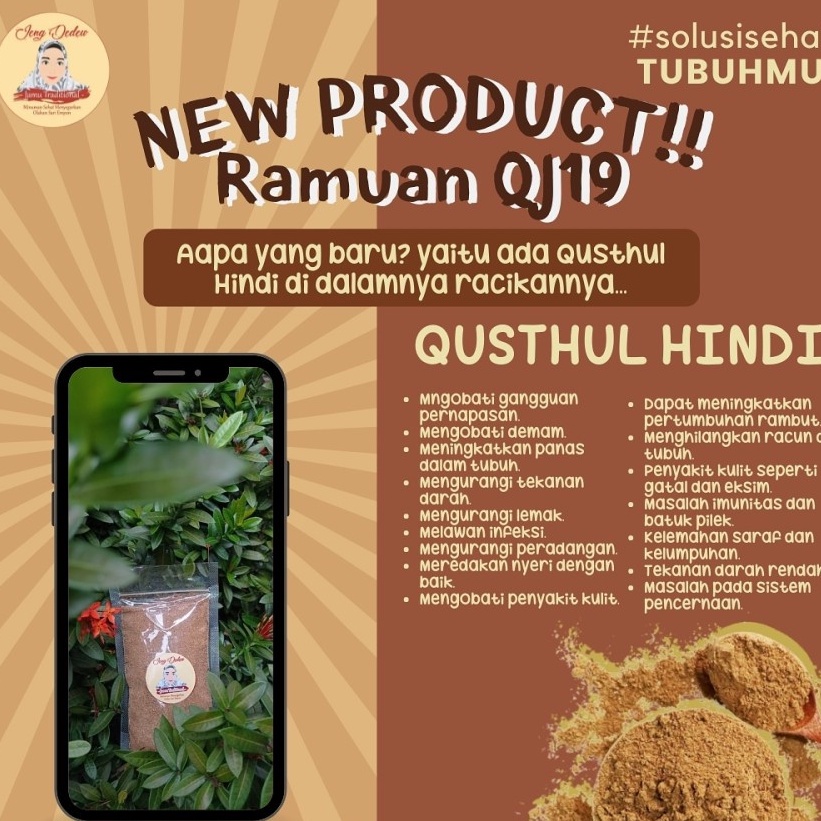 

Jamu Covid 19 (Qhustul Hindi dan Jahe merah QJ19)