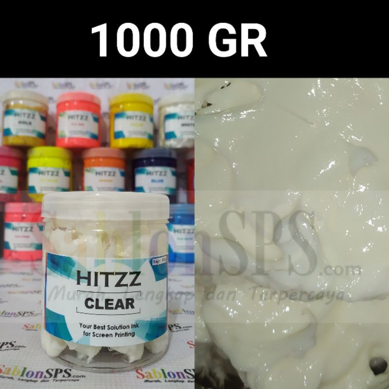 TINTA PLASTISOL CLEAR HD DISTRO CLOTHING 1KG HITZZ