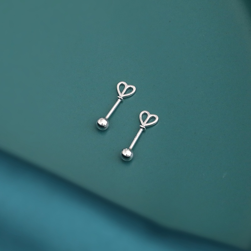 Anting Tusuk Bentuk Hati Hollow Untuk Wanita