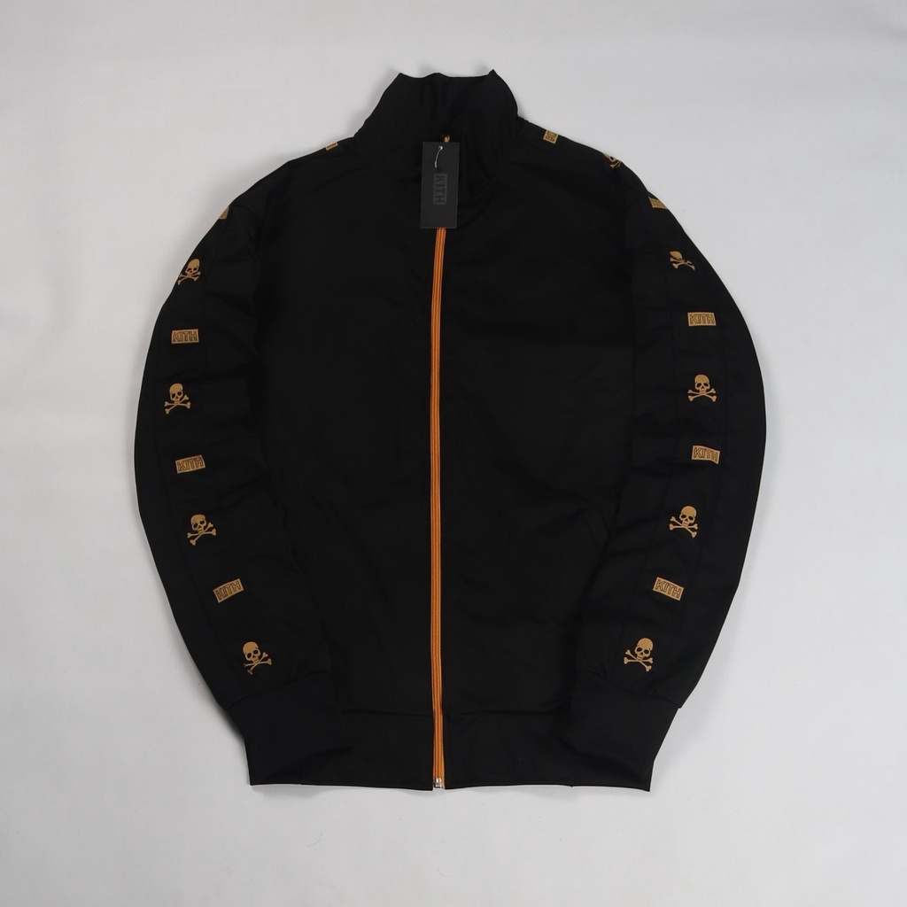 Jaket Pria Tracktop KITH Hitam Tulisan di Lengan Best Quality Sweater