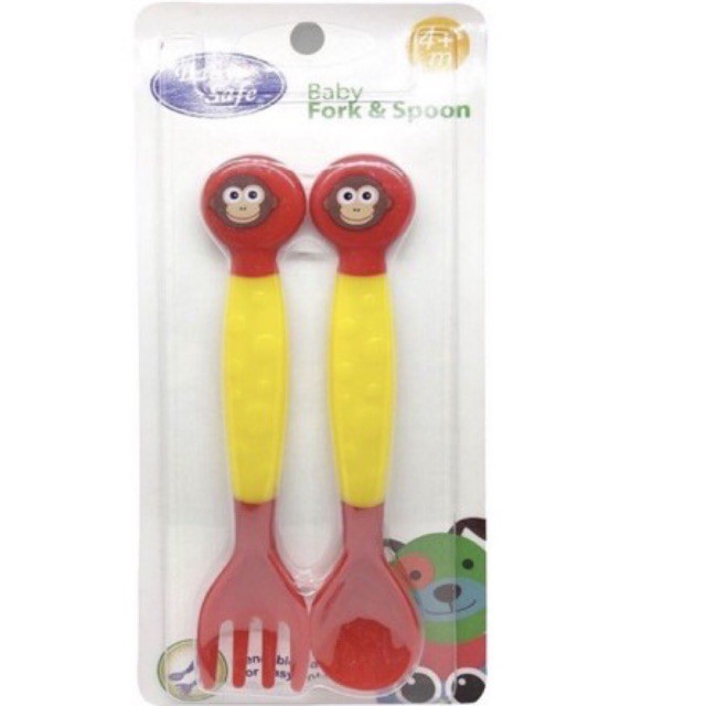 Baby Safe Spoon Fork Set SK003 - Sendok Garpu Bayi 4+