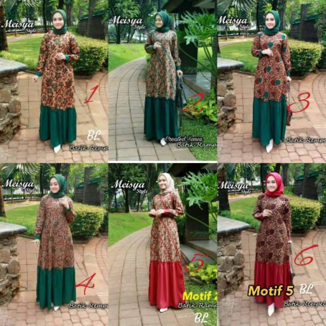 Gamis Batik Manggar, Padi,sekar,cantik,kubis,kipas,daun,kupu,nadine,gendis