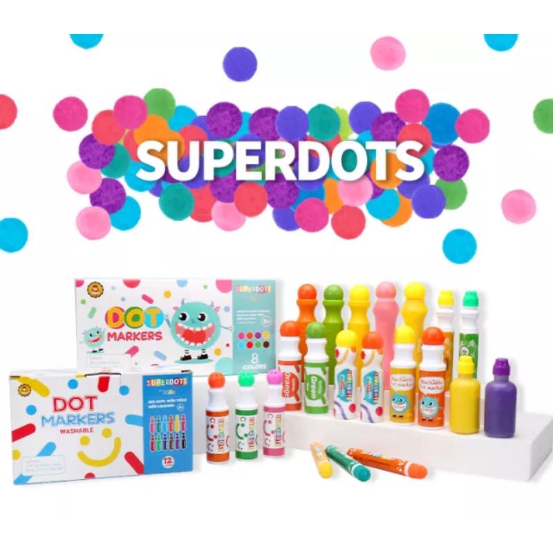 

Superdots Markers Spidol Dot Marker Anak Washable Non-Toxic