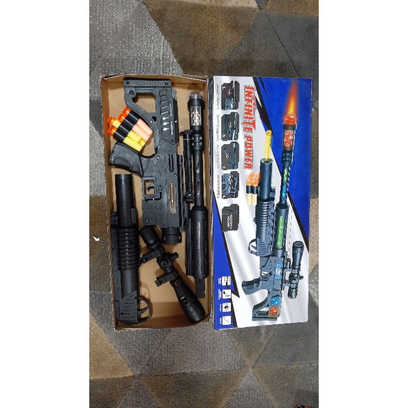 MAINAN SENAPAN LASER PELURU BUSA LUNAK SNIPER PUBG KADO HADIAH