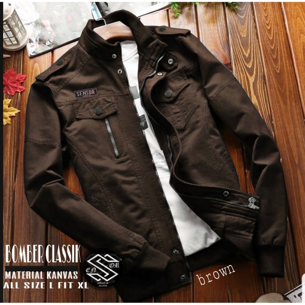 Jaket pria IKC 002 distro cbr six Bandung hoodie dua sisi bolak balik keren grosir pakaian pria H0D7-Cokelat  ( Classik )